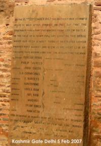 Kashmire Gate Memorial, Delhi