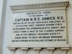 Capt N B E Dawes, RE. Memorial St Marks Cathedral Bangalore