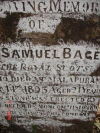 Gravestone of Samuel Bage