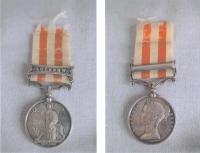 Mutiny Medal awarded to Charles Ridout