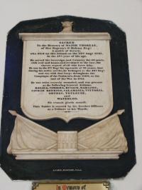 Memorial to Major Thoreau, H.M. St. Helena Regiment