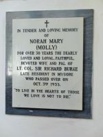 Norah Mary Burke, Memorial St Marks Cathedral Bangalore
