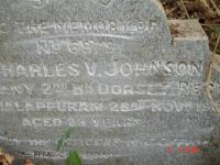 Gravestone of Charles V. Johnson