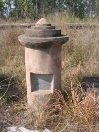 Tombstone & Inscription of Lieutenant R. Busher & his infant daughter, Mary Ann