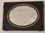 Memorial to Matthew Bazett