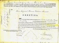 Certificate Appointing Thomas William Skinner as Sub-Conductor
