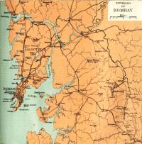 1933 Map of the Environs of Bombay