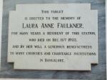 Laura Anne Faulkner, Memorial St Marks Cathedral Bangalore