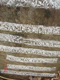 Gravestone of Private Samuel Pallant